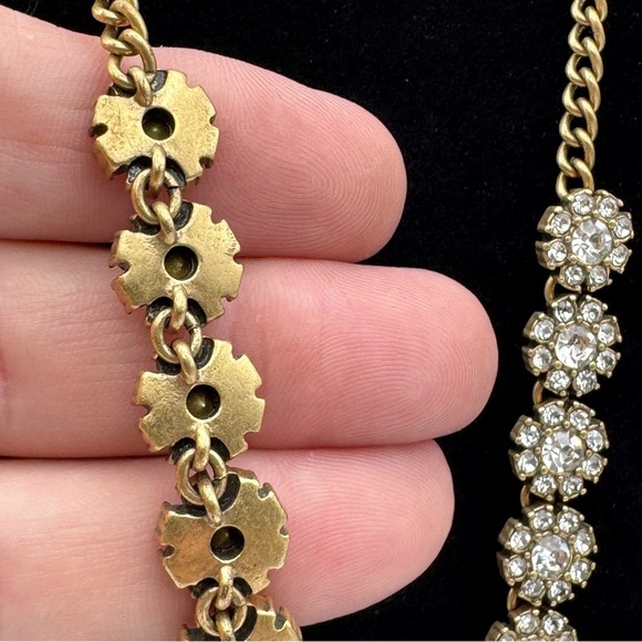 J.Crew Crystal Flower Statement Necklace 18–22” - Picture 3 of 6